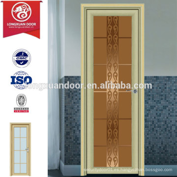 Puertas de aluminio de vidrio de calidad duradera, puertas de un solo interior, sea la puerta de la cocina o del baño u otras puertas especiales